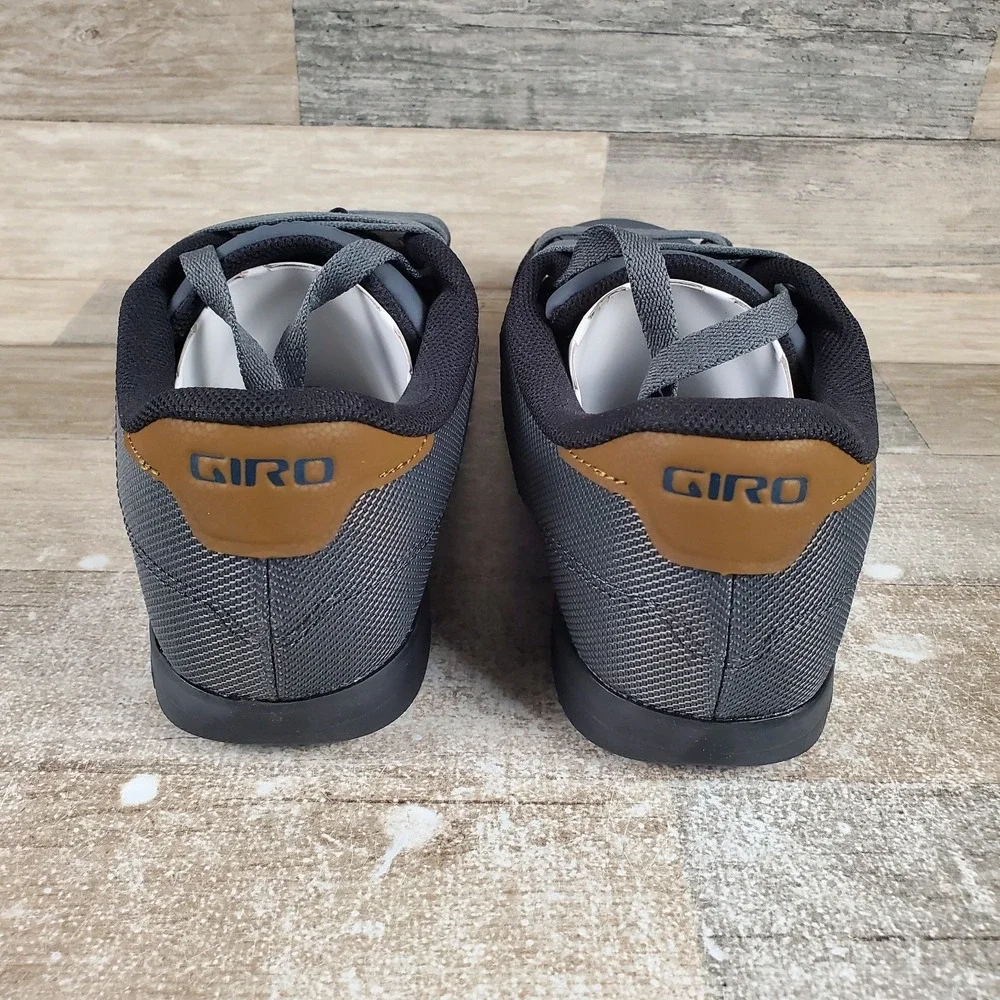 Giro Deed Mens Cycling Shoes Sz 13 Gray Comfort Leather Lace Up Low Top Sneakers